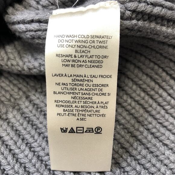 NWT Free People Alli Oversized V Neck Chunky Knit Sweater Titan Grey Size XS - Picture 6 of 7